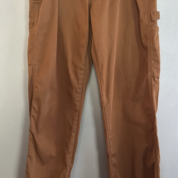 Dickies women brown duck relaxed fit carpenter utility work pants - Picture 7 of 13